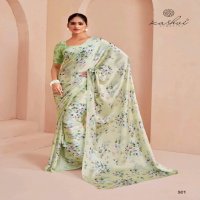 floral vol 5 by kashvi creation beautiful satin georgette saree