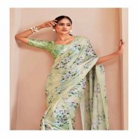 floral vol 5 by kashvi creation beautiful satin georgette saree