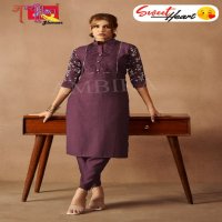 Ambika Sweet Heart Wholesale Vetican Fabrics Kurti With Pant