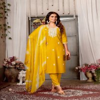 Krishna 5Star Vol-1 Wholesale 14 Kg Reyon Kurti With Pant And Dupatta