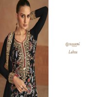 lahza by gulkayra designer readymade chinon traditional wear plazzo style 3pcs dress