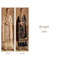 lahza by gulkayra designer readymade chinon traditional wear plazzo style 3pcs dress