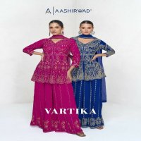 aashirwad creation vartika georgette full stitch exclusive plazzo style salwar suit