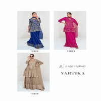 aashirwad creation vartika georgette full stitch exclusive plazzo style salwar suit