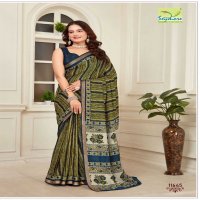 copper silk vol 2 by seymore beautiful print cotton saree