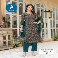 malaika by kaya capsule print readymade straight cut big size salwar kameez