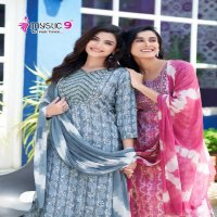 Mystic 9 Meera Vol-1 Wholesale Premium Quality Reyon Kurti With Pant And Dupatta