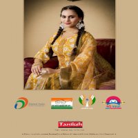 Taniksh Samita Vol-1 Wholesale Vartical Print Fabrics Tops With Pant And Dupatta