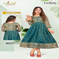 Hariyaali Bitcoin Vol-6 Wholesale Tissue Silk And Negative Print Kurtis Combo