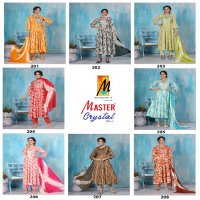 MASTER CRYSTAL VOL 2 GHERA RAYON PRINT READYMADE CASUAL WEAR 3PCS DRESS