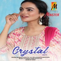 MASTER CRYSTAL VOL 2 GHERA RAYON PRINT READYMADE CASUAL WEAR 3PCS DRESS