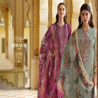 Belliza Riwayat Vol-3 Wholesale Pure Viscose Rayon With Self Embroidery Dress Material