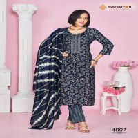 suryajyoti kritika vol 4 readymade elegant style rayon capsule 3pcs dress