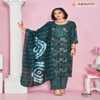 suryajyoti kritika vol 4 readymade elegant style rayon capsule 3pcs dress