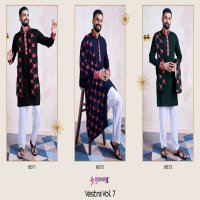 Shubhvastra Vastra Vol-7 Wholesale Rayon Fabrics Mens Wear Kurta