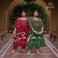 Kailee Safar Wholesale Pure Viscose Silk Designer Work Ready Made Suits