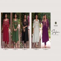 Kailee Safar Wholesale Pure Viscose Silk Designer Work Ready Made Suits