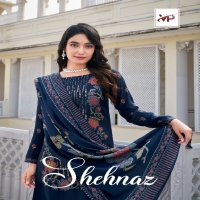 VP Shehnaz Wholesale Pure Maslin Printed With Work Dress Material