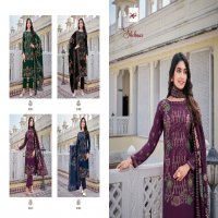 VP Shehnaz Wholesale Pure Maslin Printed With Work Dress Material