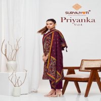 Suryajyoti Priyanka Vol-4 Wholesale Pure Modal Neck Embroidery Dress Material