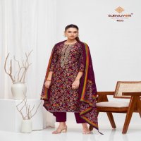 Suryajyoti Priyanka Vol-4 Wholesale Pure Modal Neck Embroidery Dress Material