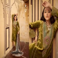 sitaray by aiqa fancy work pure velvet winter special designer 3pcs dress