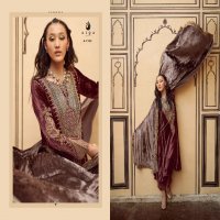 sitaray by aiqa fancy work pure velvet winter special designer 3pcs dress