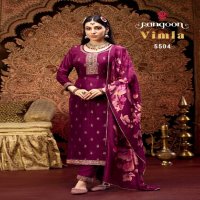 Rangoon Vimla Wholesale Dola Jacquard Fabrics Readymade 3 Piece Suits