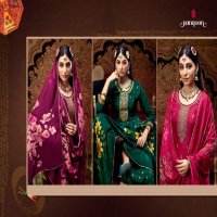 Rangoon Vimla Wholesale Dola Jacquard Fabrics Readymade 3 Piece Suits