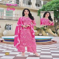 kavya emily vol 1 capsule print readymade regular wear 3pcs dress