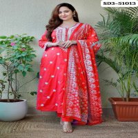 Rasili Nx Sui Dhaga Vol-3 Wholesale Chikankari Kurti Pant With Dupatta