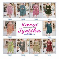 KAVYA JYOTIKA VOL 7 UMBRELLA CUT FOIL PRINT READYMADE SALWAR SUIT