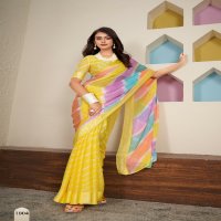 Dhaga Aavi Wholesale Pure Jari Chiffon With Weaving Border Sarees