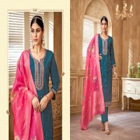 Khushi Daisy Wholesale Roman Silk Readymade 3 Piece Suits