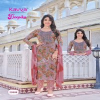 KAVYA DEEPIKA VOL 25 READYMADE BEAUTIFUL STRAIGHT KURTI PANT DUPATTA