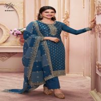 Vinay kuleesh shristi Dark dola embroidered stylish dress material