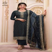 Vinay kuleesh shristi Dark dola embroidered stylish dress material