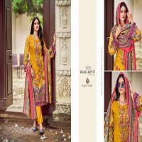 Riaz Arts Musafir Vol-14 Wholesale Pure Karachi Lawn With Embroidery Work Dress Material