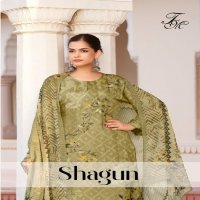 shagun by T And M beautiful colour jacquard print 3pcs dress