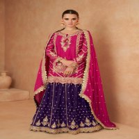 khanak by gulkayra designer chinon readymade kurti skirt with dupatta