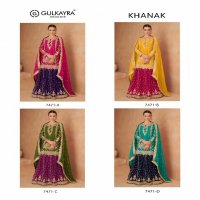 khanak by gulkayra designer chinon readymade kurti skirt with dupatta
