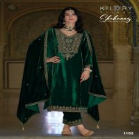 shehnaaz by kilory trends party wear winter special velvet suits