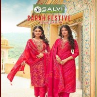 Salvi Sarah Festive Wholesale Modal Silk Fabrics Straight Salwar Kameez