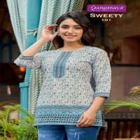 Rangmaya Sweety Wholesale Chicken Shiffli Short Tops