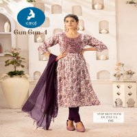 Kaya Gun Gun Vol-4 Wholesale 3 Piece Nayra Cut Work Concept Suits