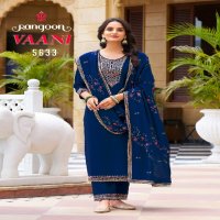 Rangoon Vaani Wholesale Silk With Fancy And Khatli Work Top With Pant And Dupatta