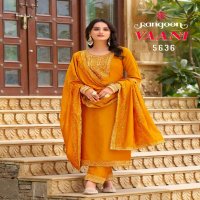 Rangoon Vaani Wholesale Silk With Fancy And Khatli Work Top With Pant And Dupatta