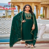 Rangoon Vaani Wholesale Silk With Fancy And Khatli Work Top With Pant And Dupatta