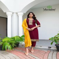 Vaniska Fiza Vol-2 Wholesale Straight Cut Kurti With Pant And Dupatta