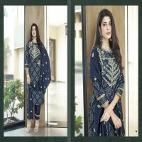 Sweety Slice Wholesale Fancy Chinon Silk Kurti With Pant And Dupatta